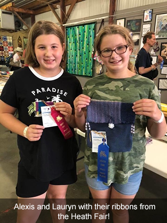 Alexis and Lauryn with their ribbons from the Health Fair!